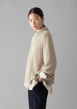Linen|Jersey-TOAST Organic Cotton Linen Easy Sweater Parchment