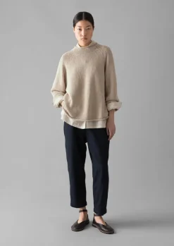 Linen|Jersey-TOAST Organic Cotton Linen Easy Sweater Parchment