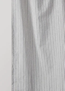 Bathroom-TOAST Organic Cotton Pyjama Stripe Shower Curtain Navy/Ecru