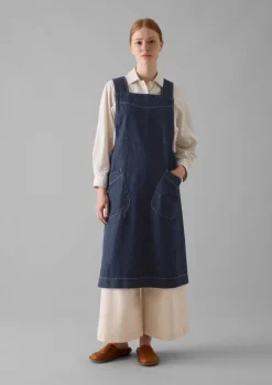 Outdoor|Aprons & Tea Towels-TOAST Organic Denim Cross Back Apron Indigo