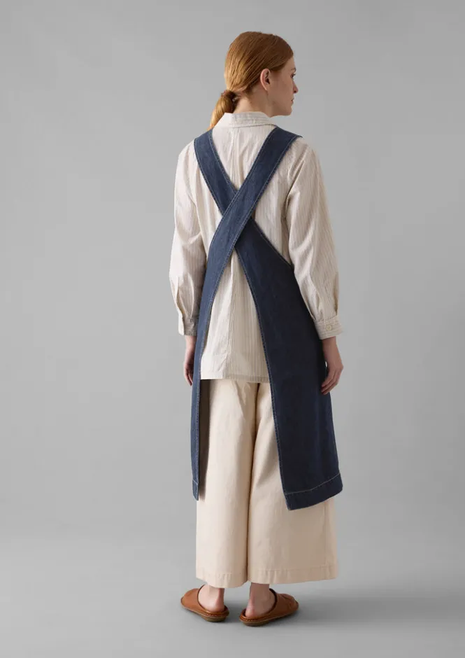 Outdoor|Aprons & Tea Towels-TOAST Organic Denim Cross Back Apron Indigo