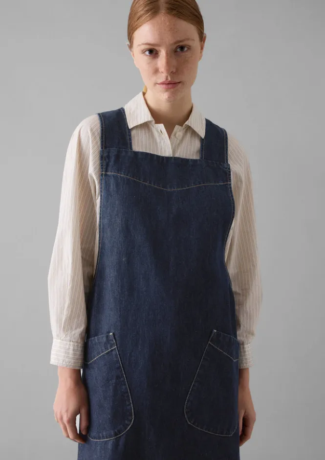 Outdoor|Aprons & Tea Towels-TOAST Organic Denim Cross Back Apron Indigo