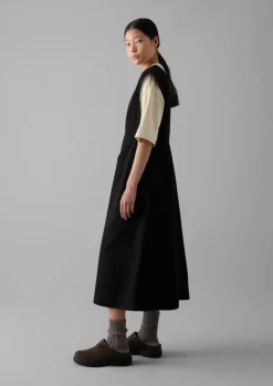 Denim|Dresses-TOAST Organic Denim Pinafore Dress Black