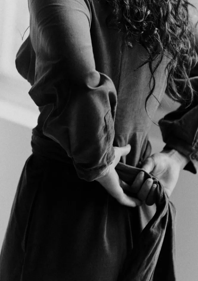 Cord|Dresses-TOAST Organic Needlecord Wrap Dress Navy