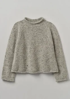 Knitwear-TOAST Orla Donegal Wool Sweater Mist