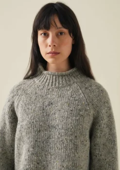 Knitwear-TOAST Orla Donegal Wool Sweater Mist