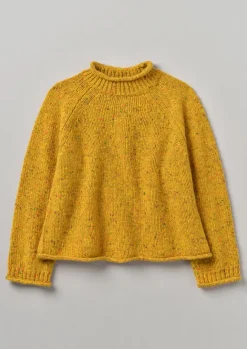 Knitwear-TOAST Orla Donegal Wool Sweater MimosaYellow