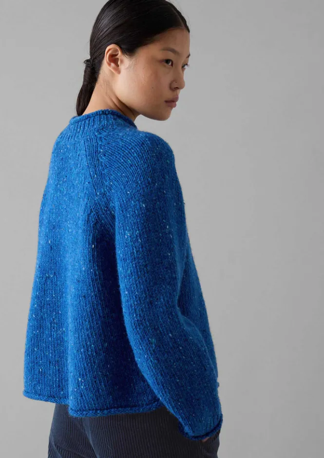 Knitwear-TOAST Orla Donegal Wool Sweater NeptuneBlue