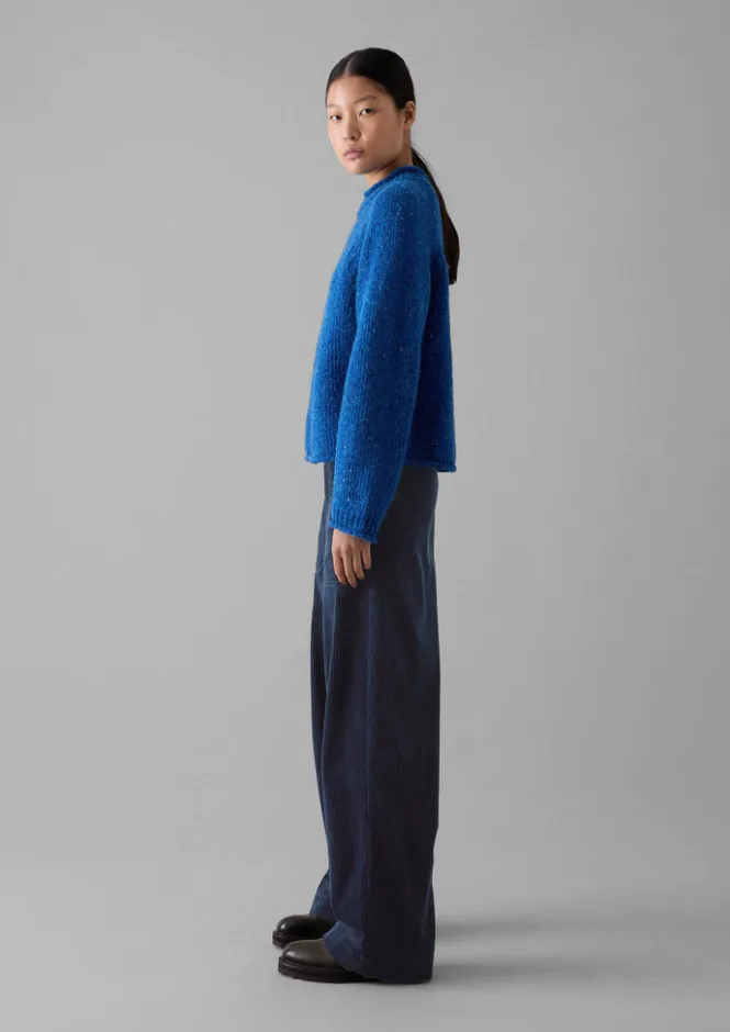 Knitwear-TOAST Orla Donegal Wool Sweater NeptuneBlue