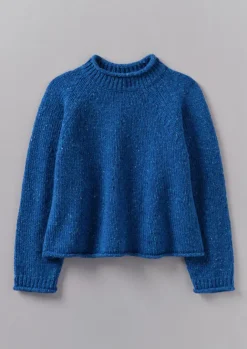 Knitwear-TOAST Orla Donegal Wool Sweater NeptuneBlue