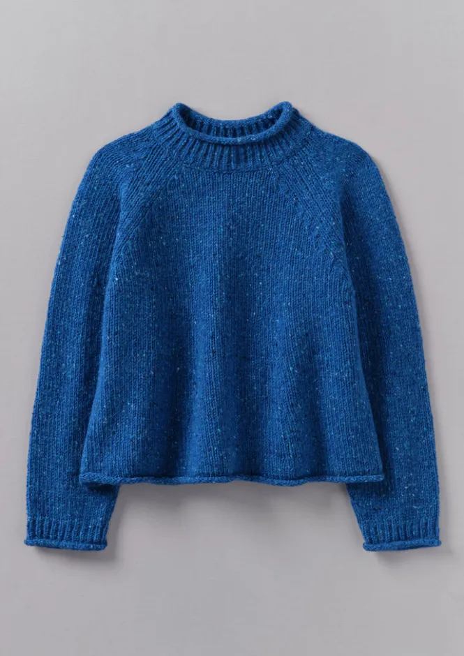 Knitwear-TOAST Orla Donegal Wool Sweater NeptuneBlue