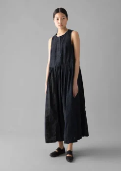 Loungewear|Dresses-TOAST Overdyed Check Seersucker Dress Slate