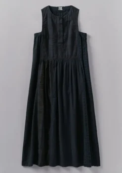 Loungewear|Dresses-TOAST Overdyed Check Seersucker Dress Slate
