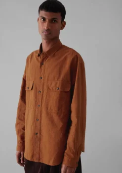 Workwear|Shirts-TOAST Overdyed Check Workwear Shirt MarsRed