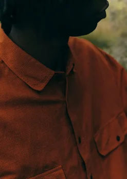 Workwear|Shirts-TOAST Overdyed Check Workwear Shirt MarsRed