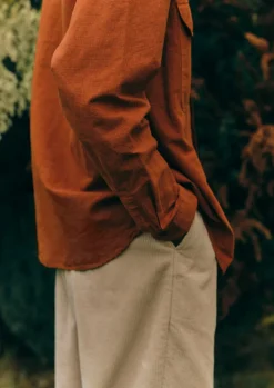 Workwear|Shirts-TOAST Overdyed Check Workwear Shirt MarsRed