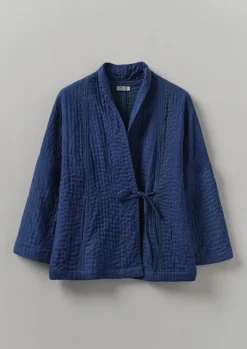 Gowns|Nightwear-TOAST Overdyed Repurposed Kantha Jacket ProvenceBlue