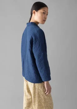 Gowns|Nightwear-TOAST Overdyed Repurposed Kantha Jacket ProvenceBlue