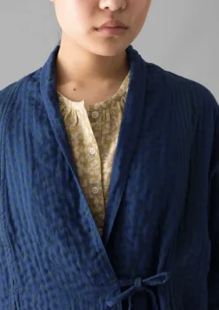 Gowns|Nightwear-TOAST Overdyed Repurposed Kantha Jacket ProvenceBlue