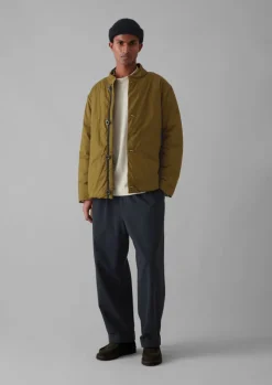 Coats & Jackets-TOAST Padded Stand Collar Jacket WoodlandGreen