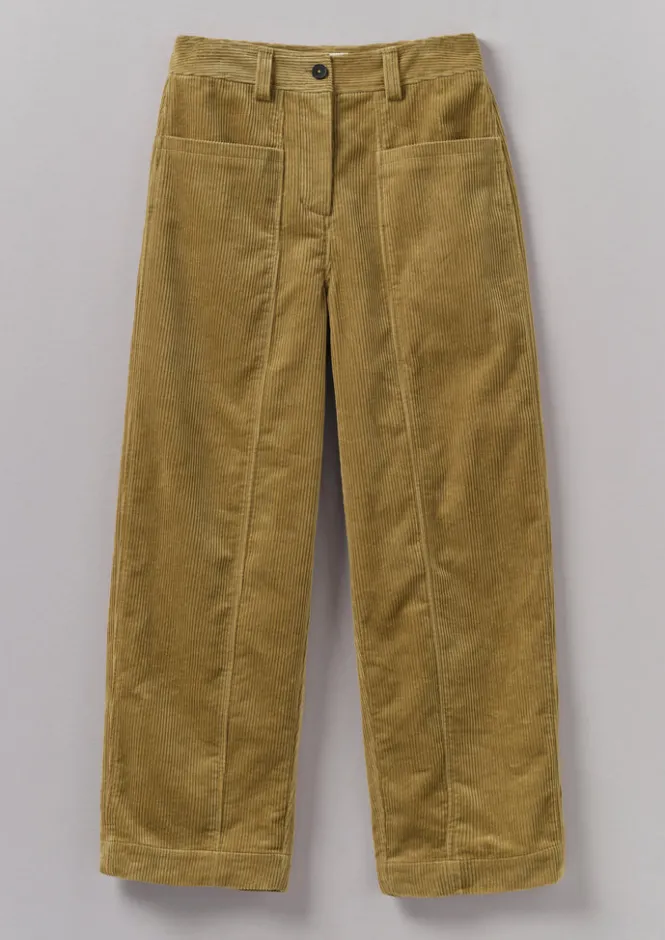Cord|Workwear-TOAST Panelled Organic Cord Trousers GoldenSand