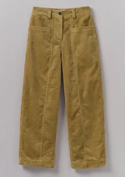Cord|Workwear-TOAST Panelled Organic Cord Trousers GoldenSand
