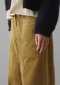 Cord|Workwear-TOAST Panelled Organic Cord Trousers GoldenSand