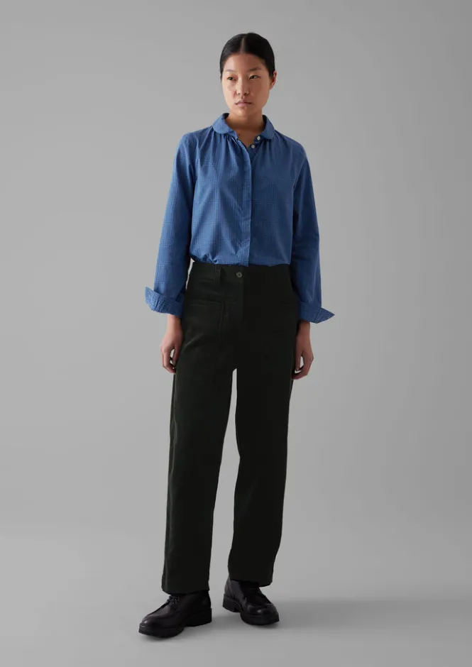 Cord|Workwear-TOAST Panelled Organic Cord Trousers BrownSlate