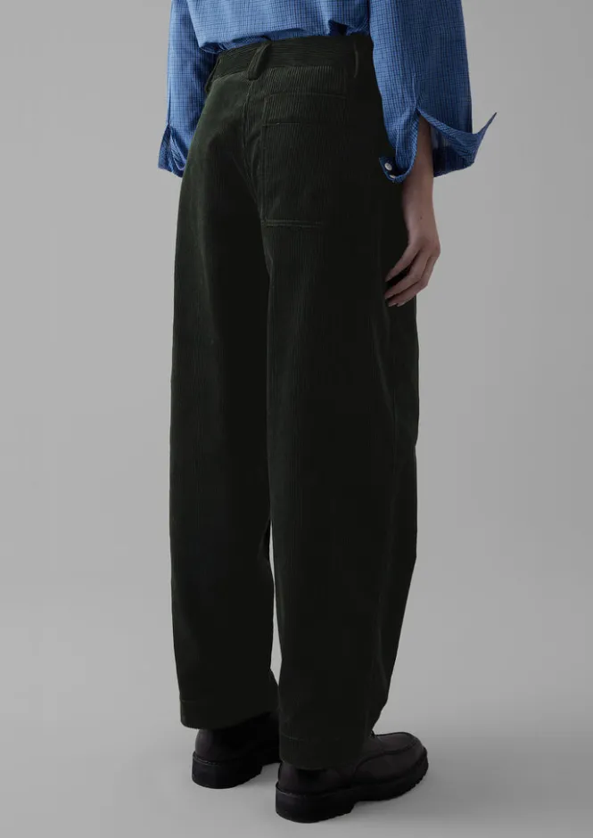 Cord|Workwear-TOAST Panelled Organic Cord Trousers BrownSlate