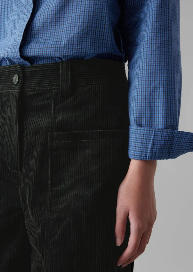 Cord|Workwear-TOAST Panelled Organic Cord Trousers BrownSlate