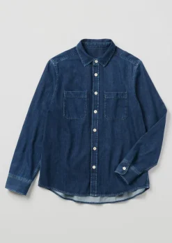 Denim|Workwear-TOAST Patch Pocket Denim Shirt Indigo