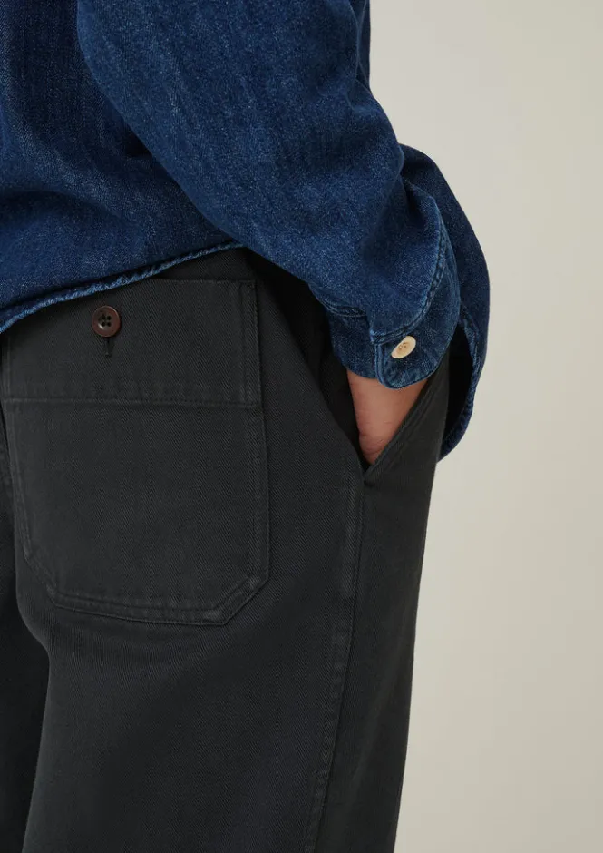 Denim|Workwear-TOAST Patch Pocket Denim Shirt Indigo