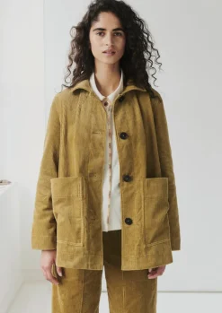 Cord|Workwear-TOAST Patch Pocket Organic Cord Jacket GoldenSand