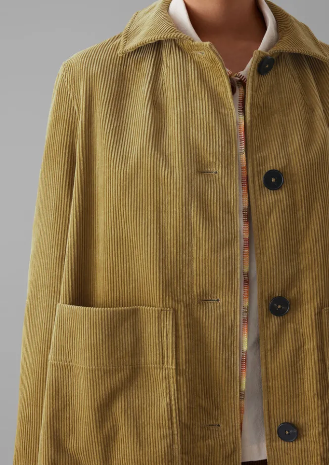 Cord|Workwear-TOAST Patch Pocket Organic Cord Jacket GoldenSand
