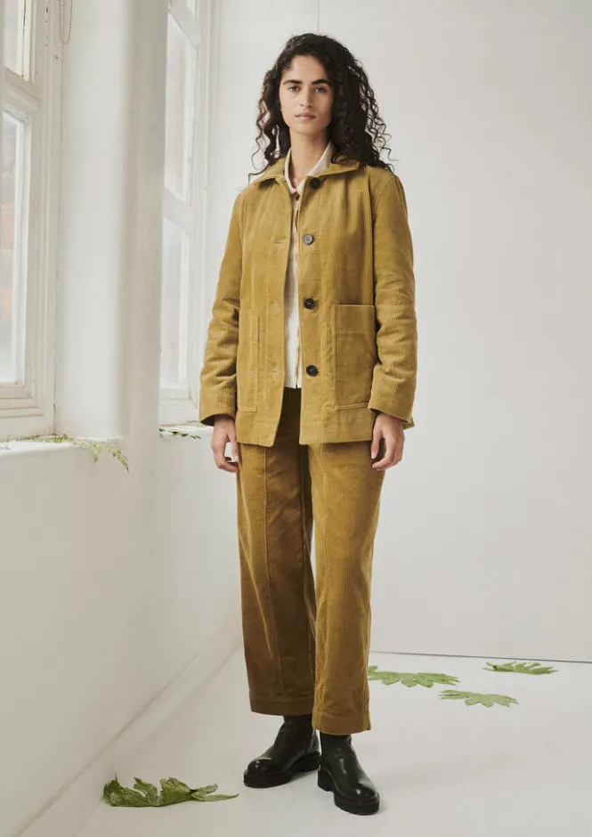 Cord|Workwear-TOAST Patch Pocket Organic Cord Jacket GoldenSand