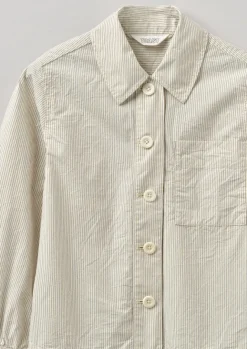 Shirts|Tops & Tees-TOAST Patch Pocket Stripe Organic Cotton Shirt SunwashedBlue