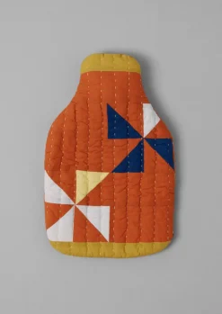 Textiles|Hot Water Bottle Covers-TOAST Pinwheel Patchwork Hot Water Bottle Cover Spice