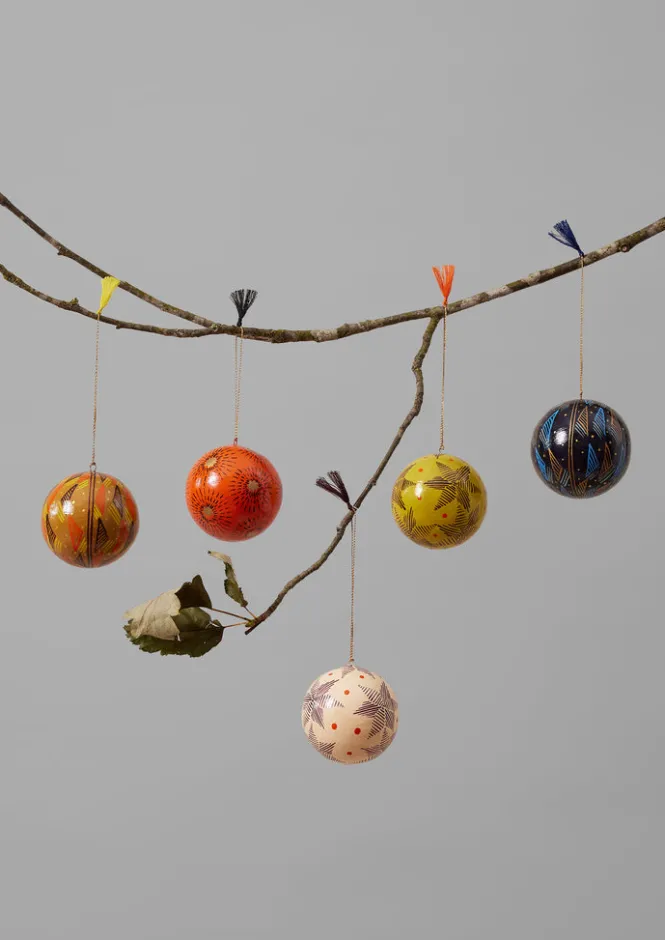 Christmas Decorations-TOAST Pointed Star Hand Painted Bauble Chalk