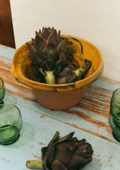Ceramics|Tableware-TOAST Poterie Barbotine Marbled Pouring Bowl Honey