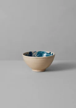 Ceramics-TOAST Poterie Barbotine Marbled Breakfast Bowl Cream/Blue