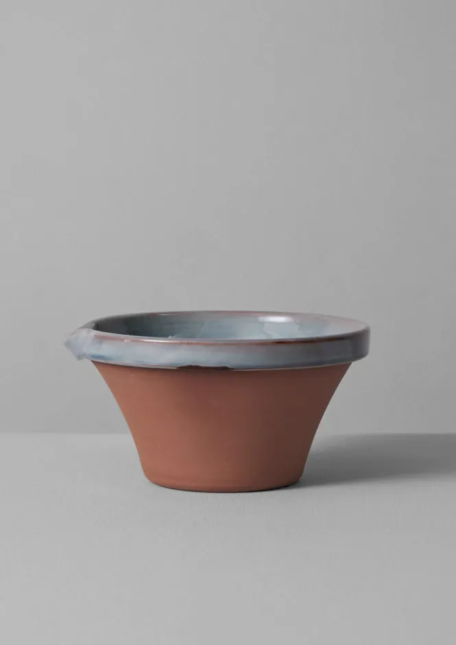 Ceramics-TOAST Poterie Barbotine Pouring Bowl Opaline/Terracotta