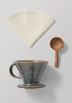 Ceramics|Kitchen-TOAST Pottery West Pour Over Coffee Set Slate