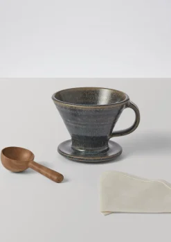 Ceramics|Kitchen-TOAST Pottery West Pour Over Coffee Set Slate