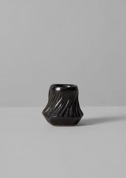 Decorative Pieces|Ceramics-TOAST PPP Lab Hand Pinched Stoneware Candle Holder DarkBrown