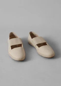 Trainers & Plimsolls-TOAST Pras Canvas Pumps Ecru