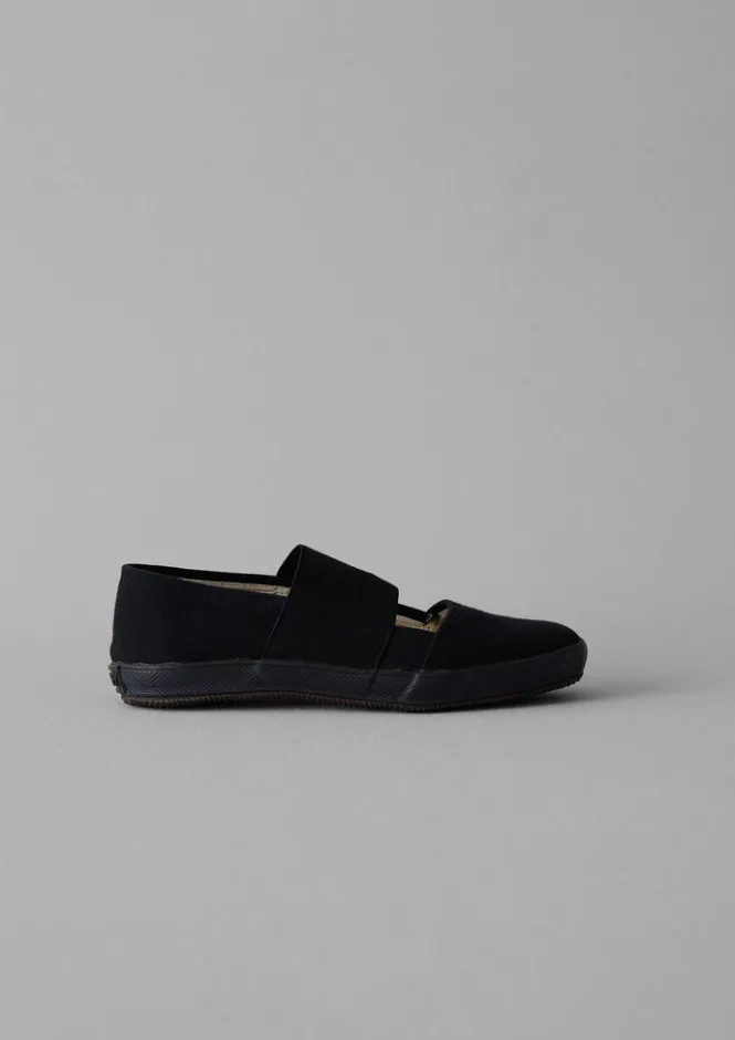 Trainers & Plimsolls-TOAST Pras Canvas Pumps Black
