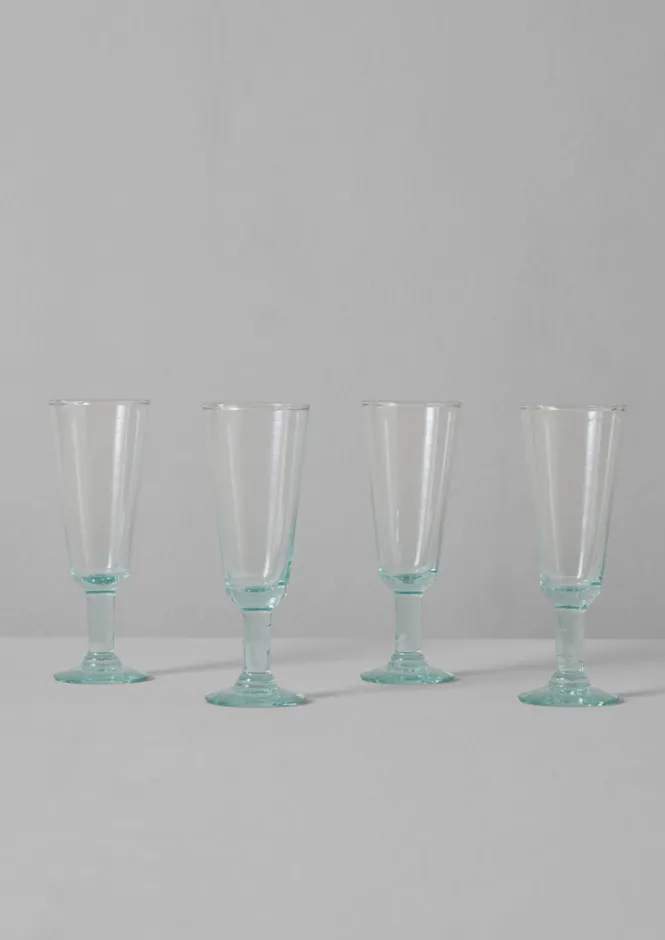 Glass-TOAST Recycled Bolivian Champagne Glasses Set Clear