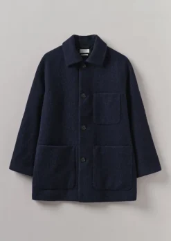 Coats & Jackets-TOAST Relaxed Wool Coat Navy