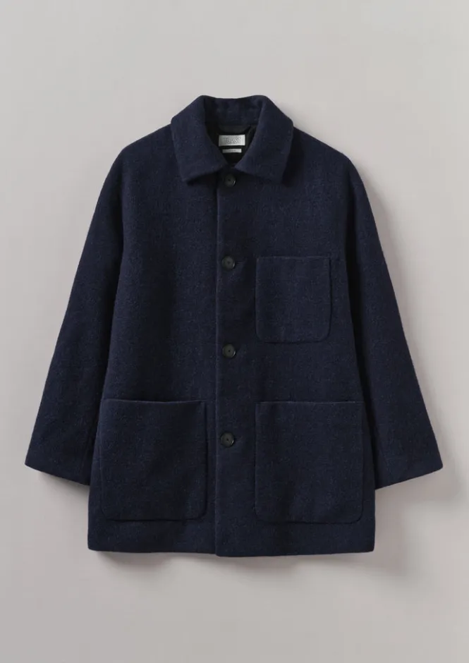 Coats & Jackets-TOAST Relaxed Wool Coat Navy