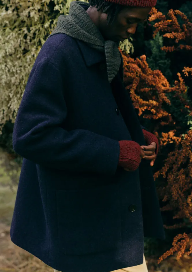 Coats & Jackets-TOAST Relaxed Wool Coat Navy